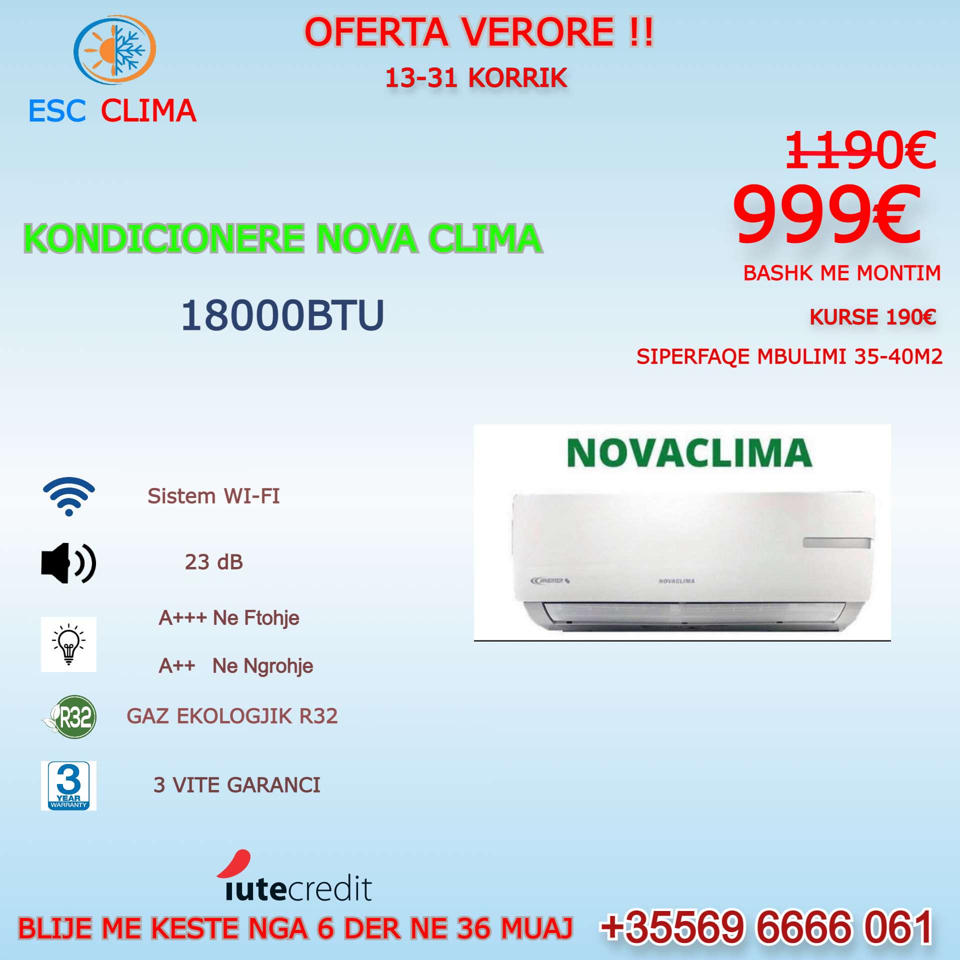 KONDICIONERE SENIO CLIMA NOVA CLIMA 
